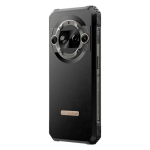 Rugged Blackview smartphone with a circular AI camera module on the back, black textured case.