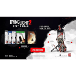 Dying Light 2 Stay Human pre-order banner with game boxes on the left and a survivor on the right against a dark background.
