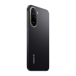 Back of a dark smartphone showing a tall camera module with two lenses and a small flash, slim side buttons visible.