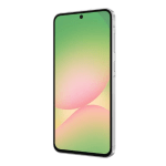 Modern smartphone with rounded corners and a green-to-pink gradient screen, angled to show the side edge.