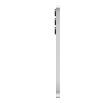 Side view of a slim silver smartphone with volume buttons along the edge.